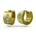 Fancy18K Gold plattiert Crystal Creolen